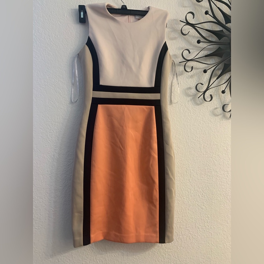 Calvin Klein women’s color block sheath dress size 4